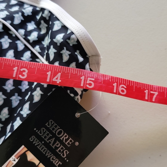 Shore Shapes Black and White Patterned Lined Swimwear Size 16 - Picture 5 of 8